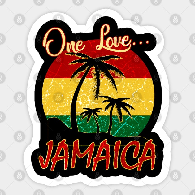 One Love Jamaica Sticker by Mila46